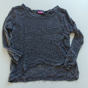 ❗5/20 Retro Grey Open Knit Sweater for Layering